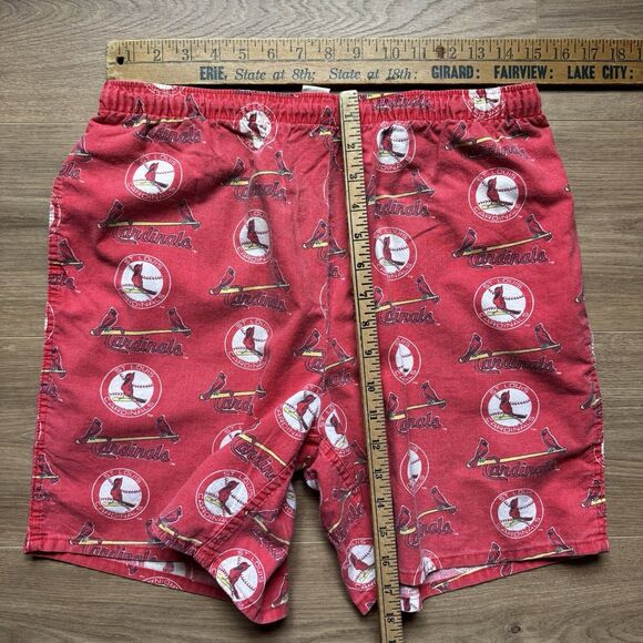 VTG St Louis Cardinals Drawstring/Elastic Waist Knit Shorts Size L - Picture 6 of 7